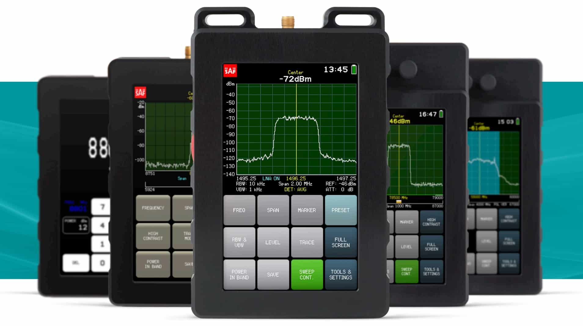 SAF spectrum analyzers and signal generators