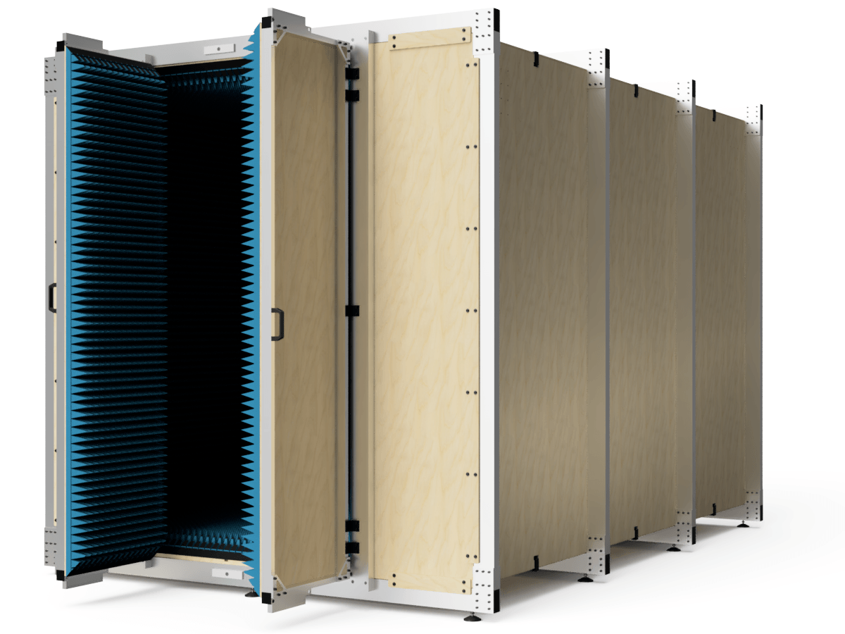AC1224-240-3 walkin mmwave test chamber AC1224 full-size anechoic chamber by mmWaveTest